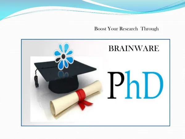 Boost your Research through Brainware Ph.D Programme