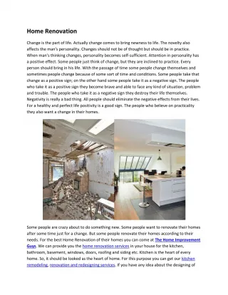 Home Renovation - slide 1