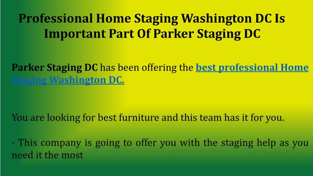 professional home staging washington