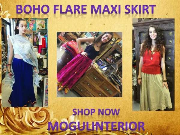 boho flare maxi skirt