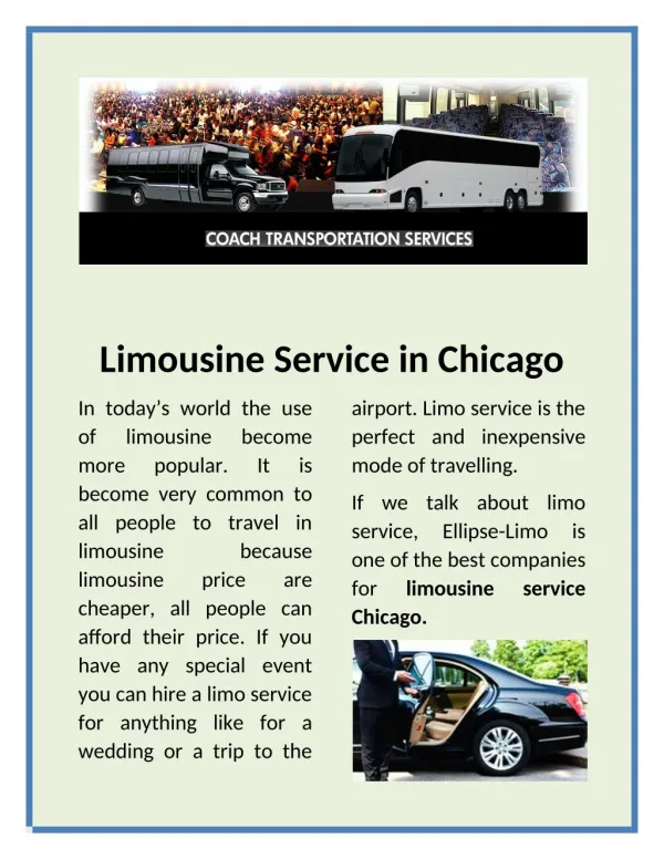 We provide the best deals on Chicago Charter Bus