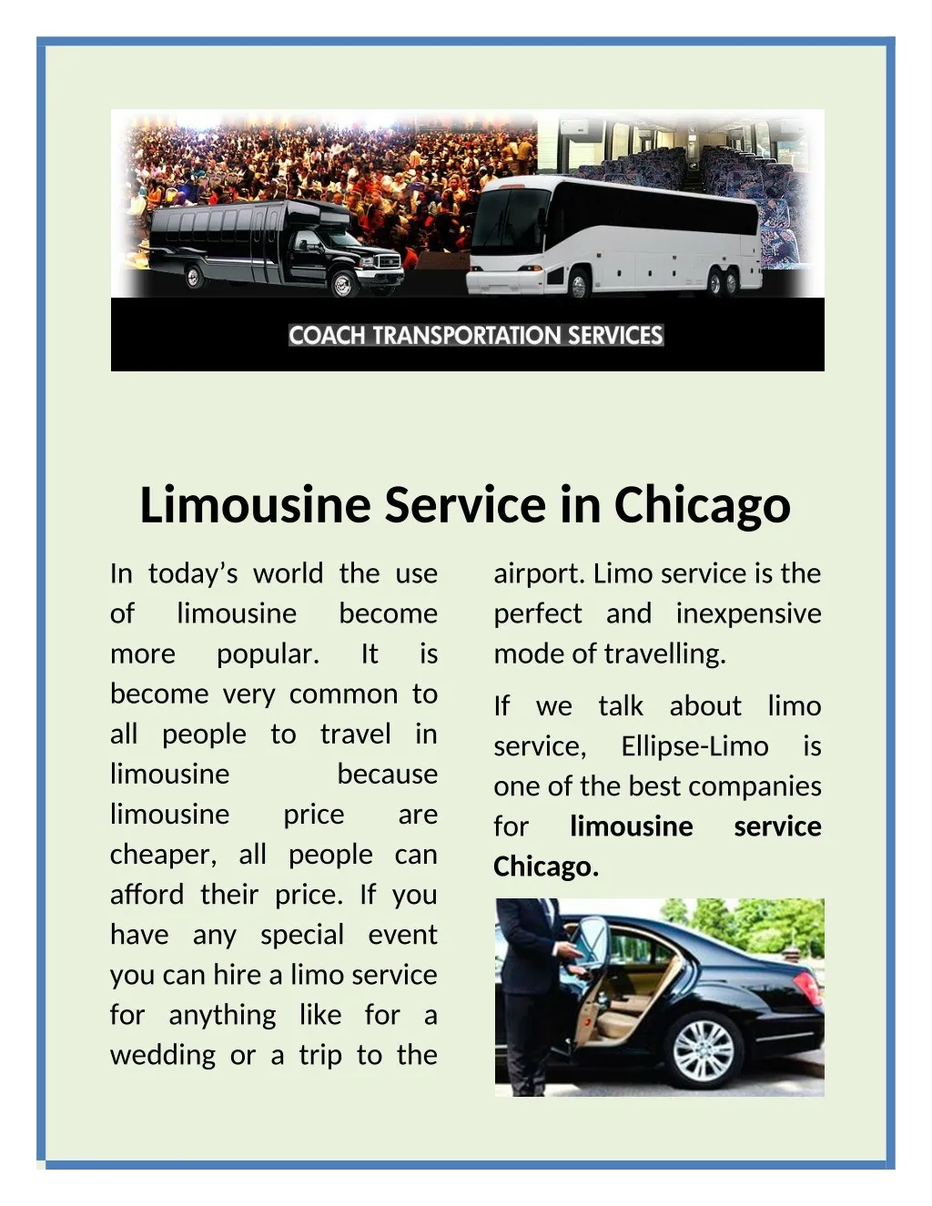 limousine service in chicago