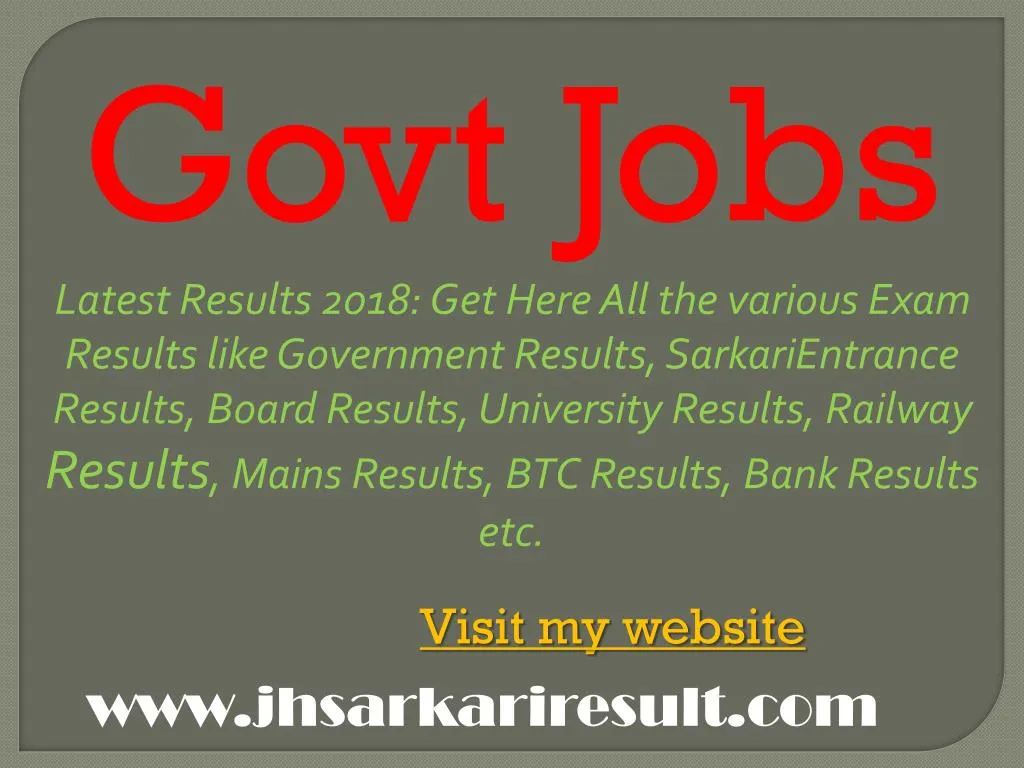 govt jobs