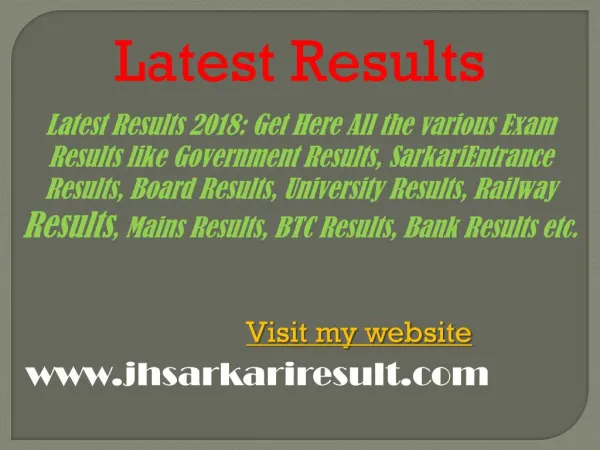 latest results