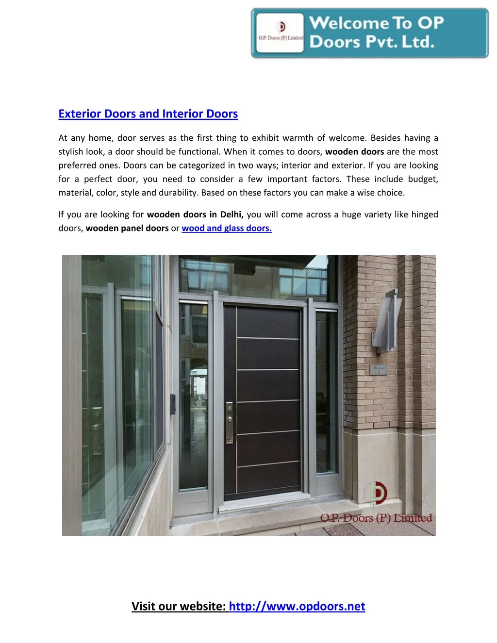 exterior doors and interior doors