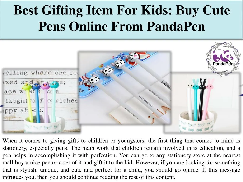 best gifting item for kids buy cute pens online from pandapen