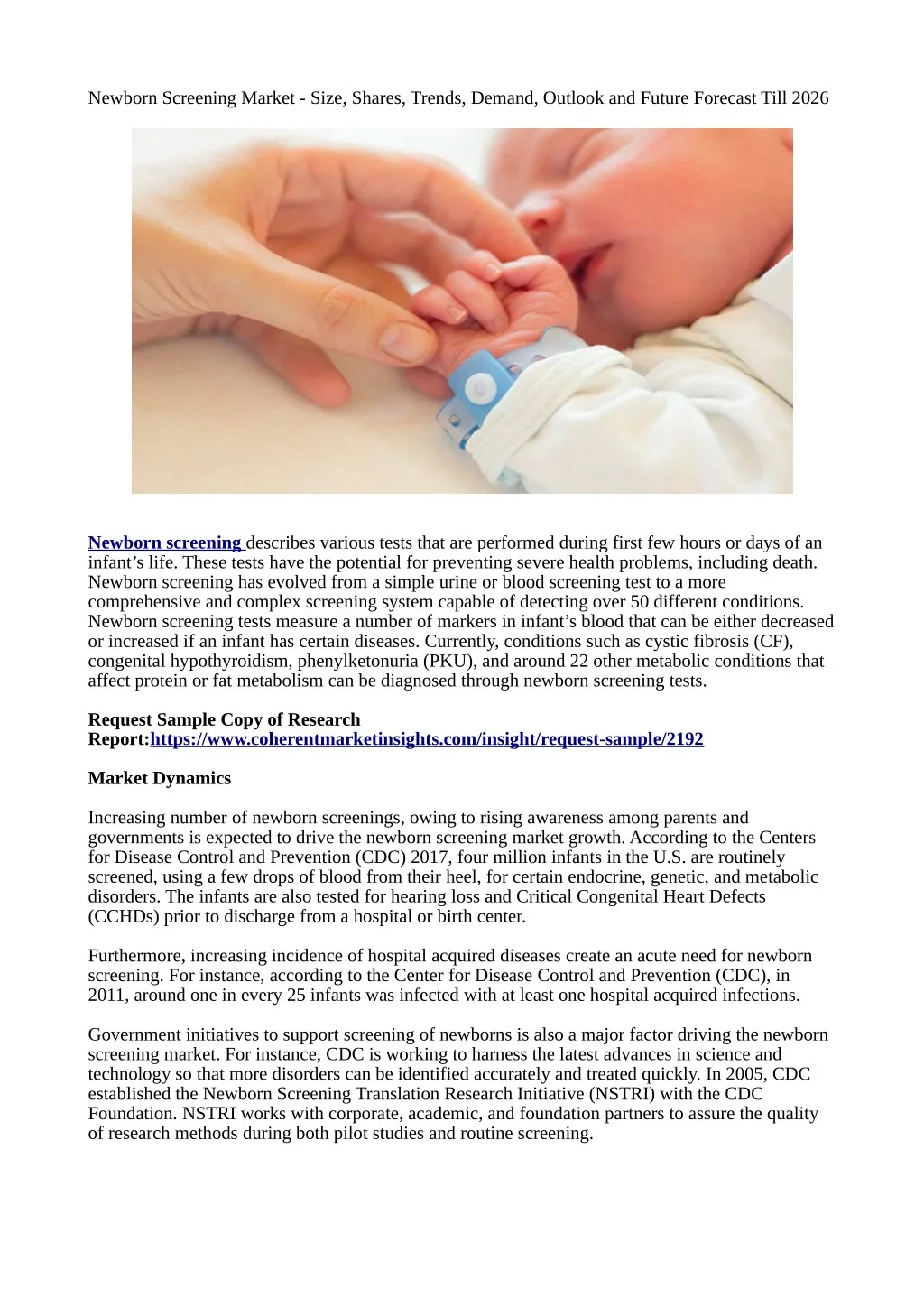 newborn screening market size shares trends