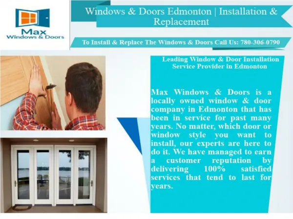 Windows & Doors Edmonton | Installation & Replacement