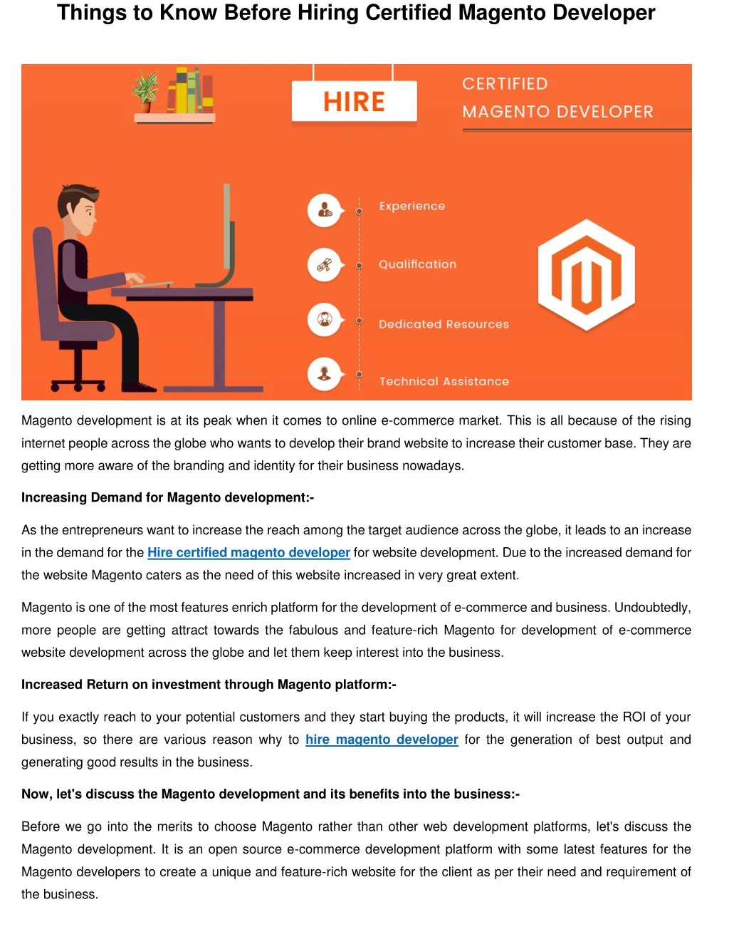 things to know before hiring certified magento