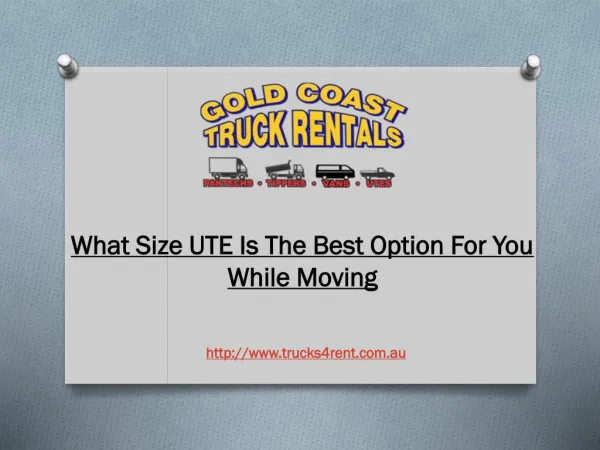 What Size UTE Is The Best Option For You While Moving