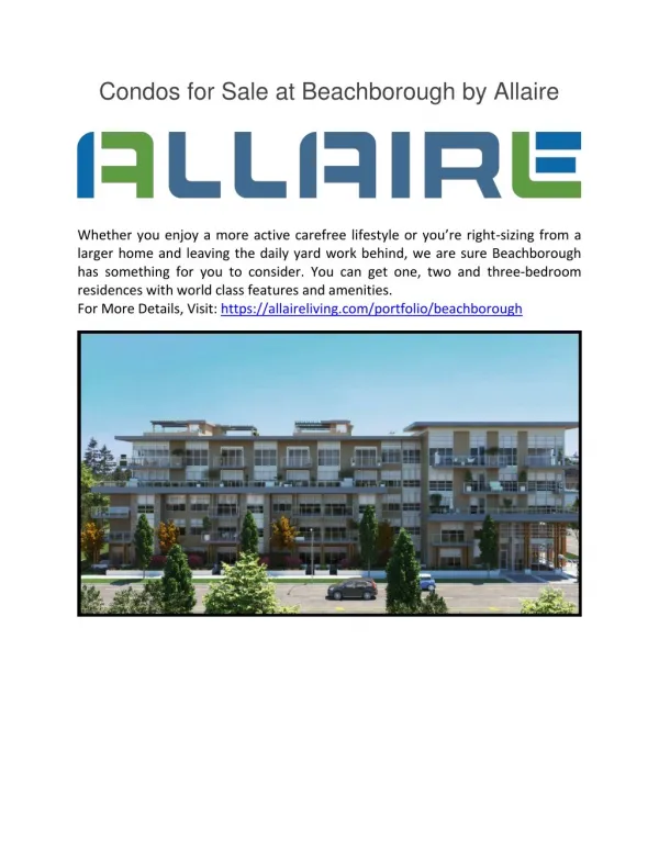 Condos for Sale at Beachborough by Allaire