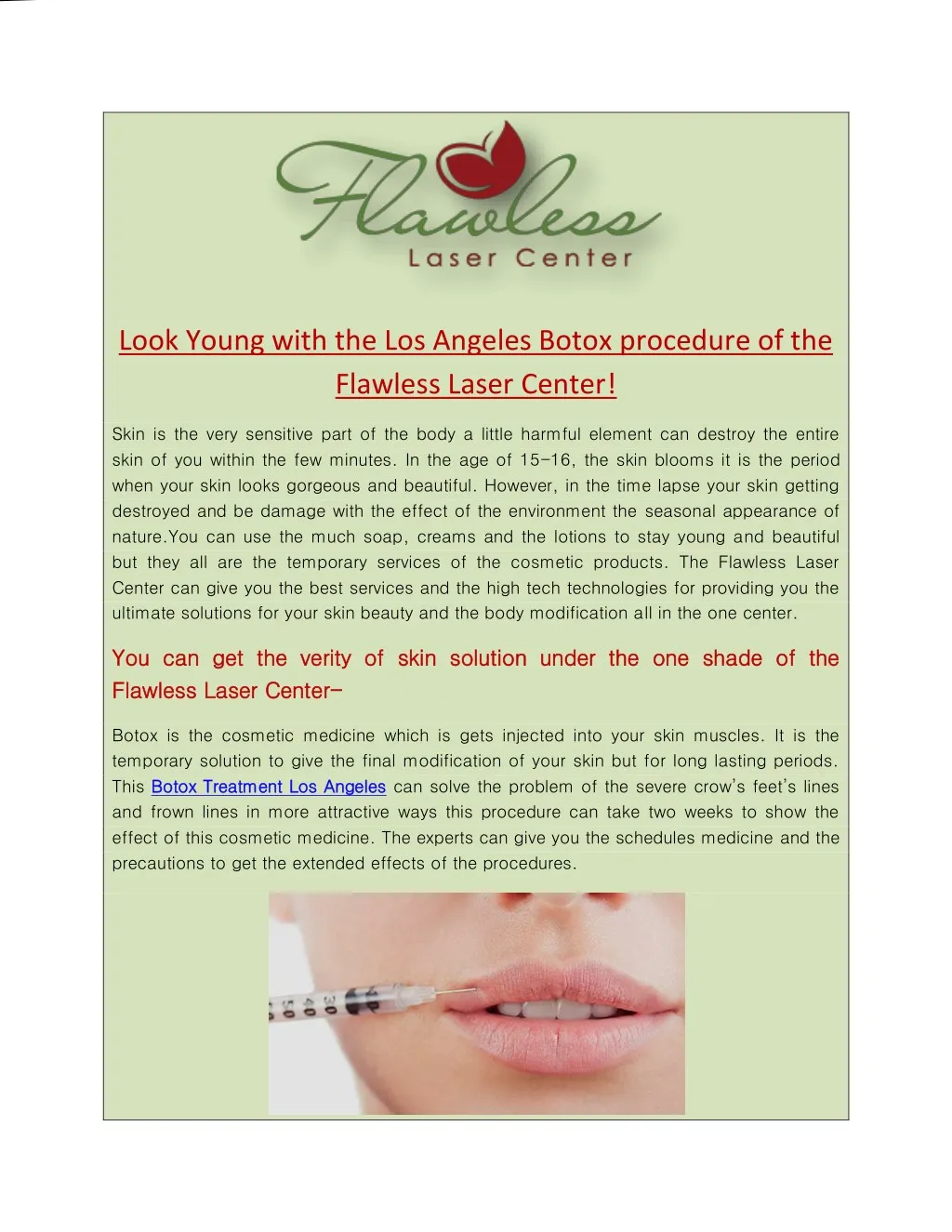 look young with the los angeles botox procedure