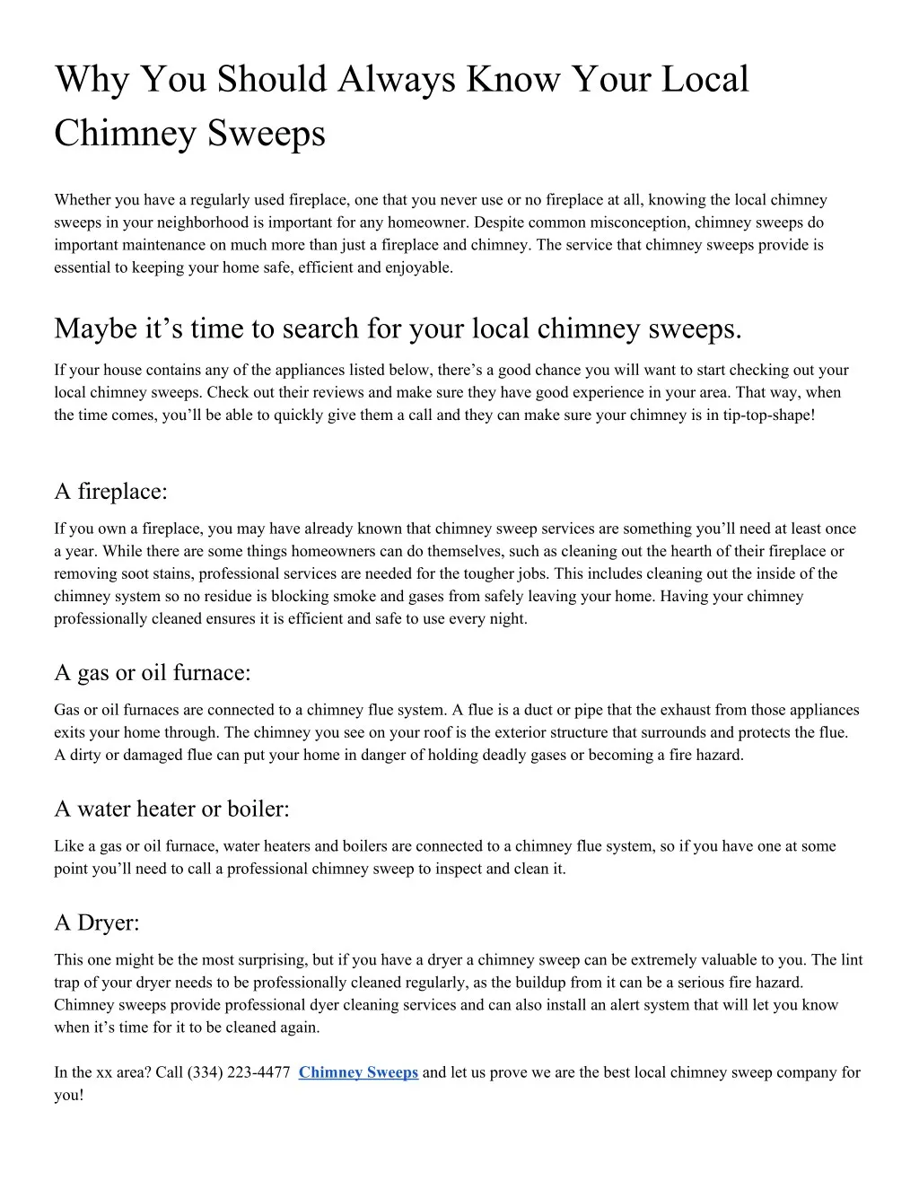 why you should always know your local chimney