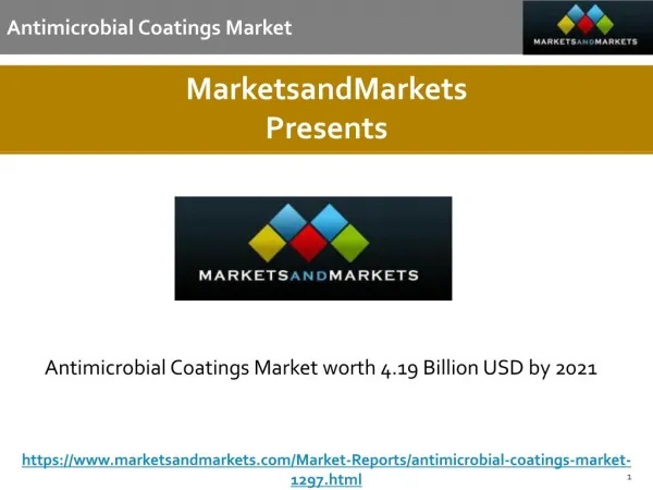 Antimicrobial coatings market