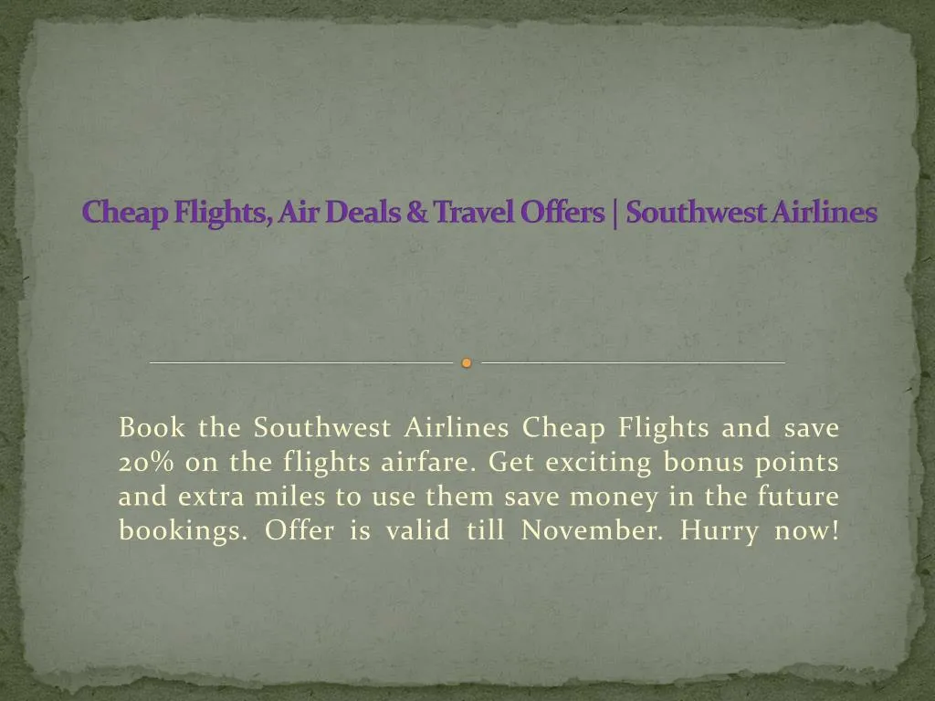 cheap flights air deals travel offers southwest airlines