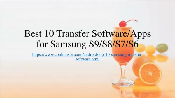 Top 10 Samsung Transfer Software/Apps You Can't Miss