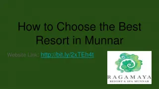 Resorts in Munnar Kerala