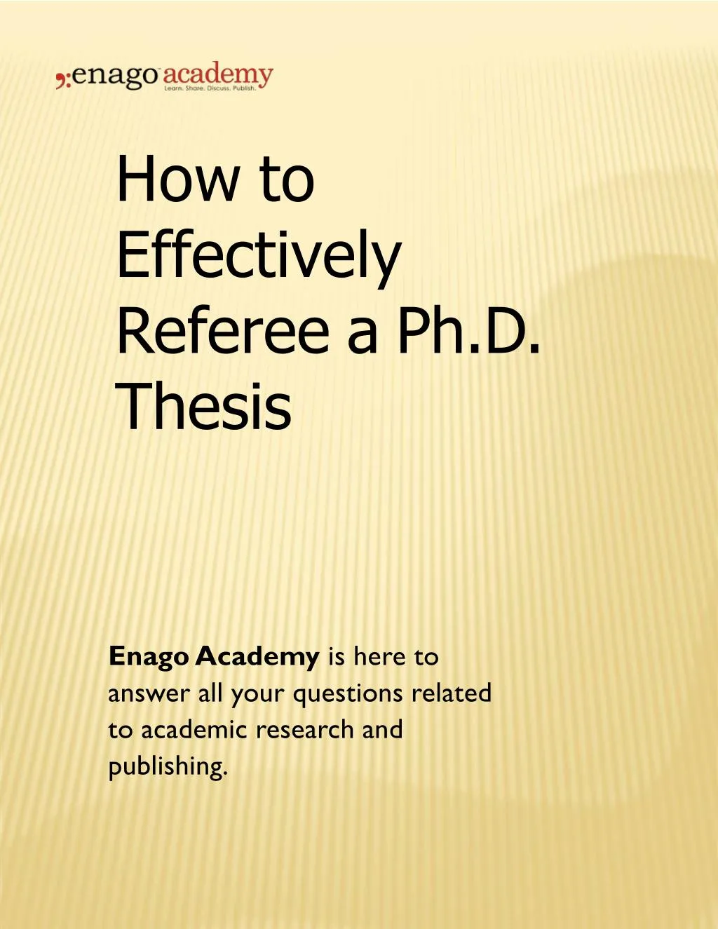 how to effectively referee a ph d thesis