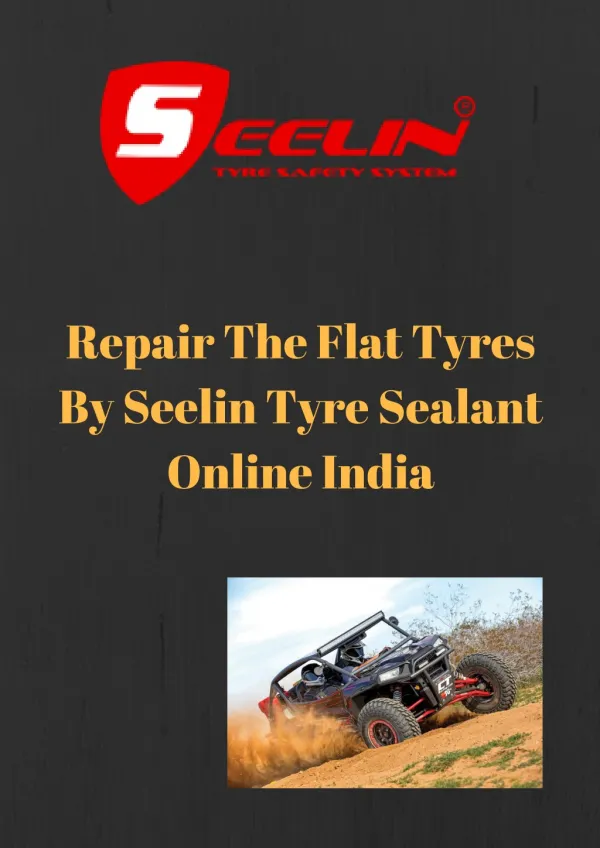 Repair The Flat Tyres By Seelin Tyre Sealant Online India