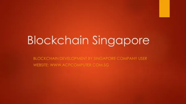 Blockchain Development Singapore