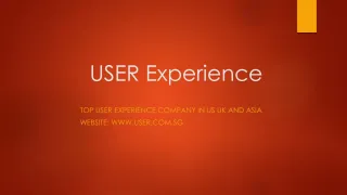 User Experience - slide 1