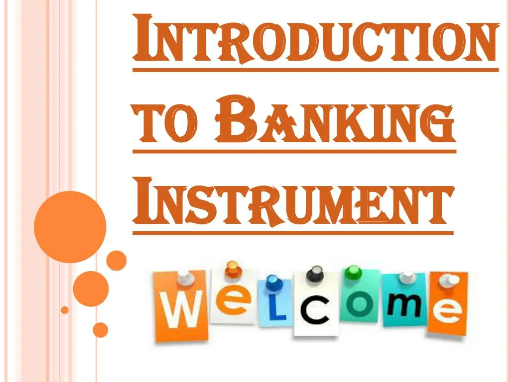 introduction to banking instrument