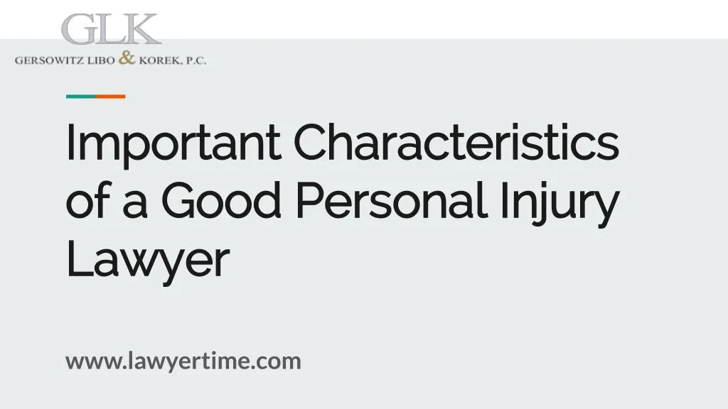 important characteristics of a good personal