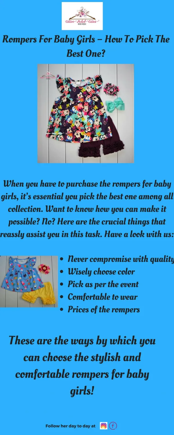 Rompers For Baby Girls – How To Pick The Best One?