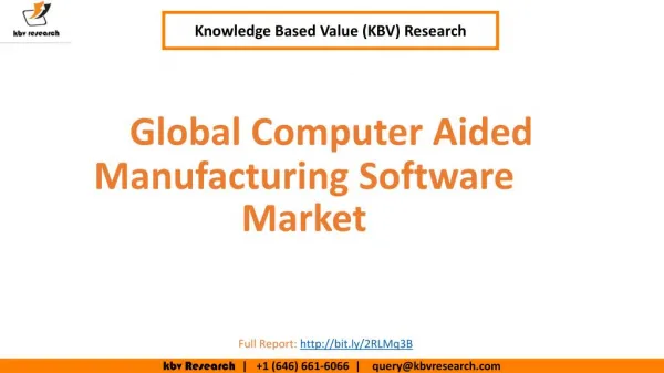 Global Computer Aided Manufacturing Software Market