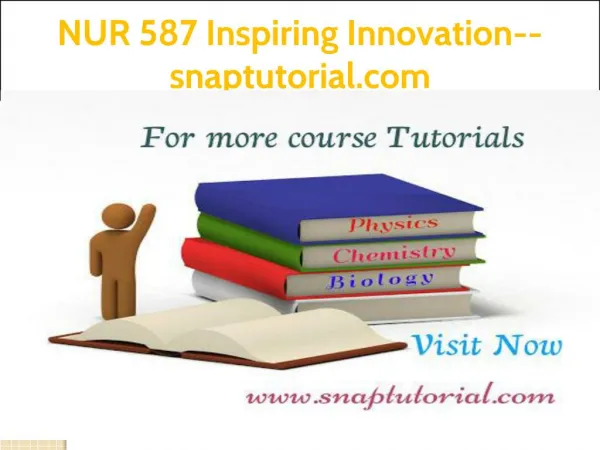 NUR 587 Inspiring Innovation--snaptutorial.com
