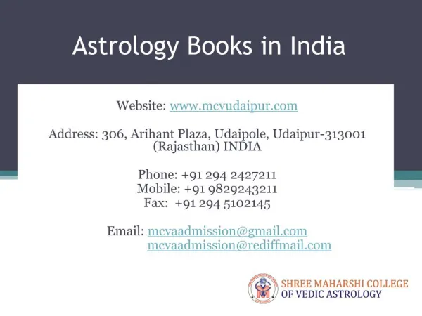Astrology Books in India
