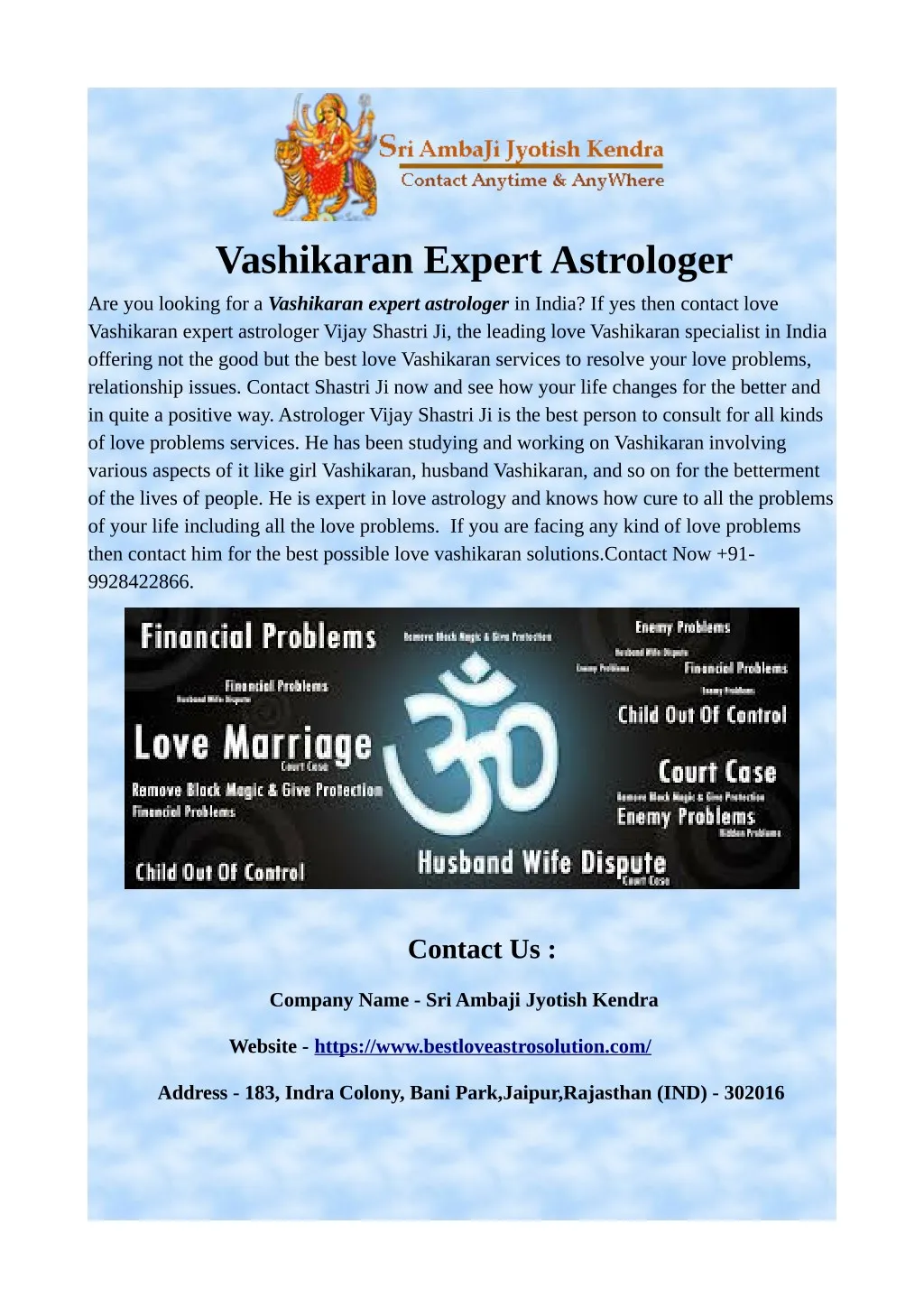 vashikaran expert astrologer