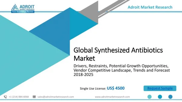 2018 Synthesized Antibiotics Market by Size, Application and Forecasts 2025