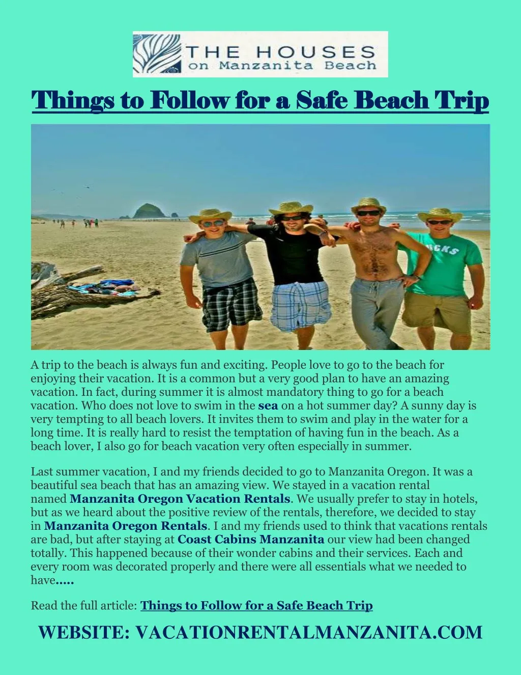 things to fol things to follow for a safe beach