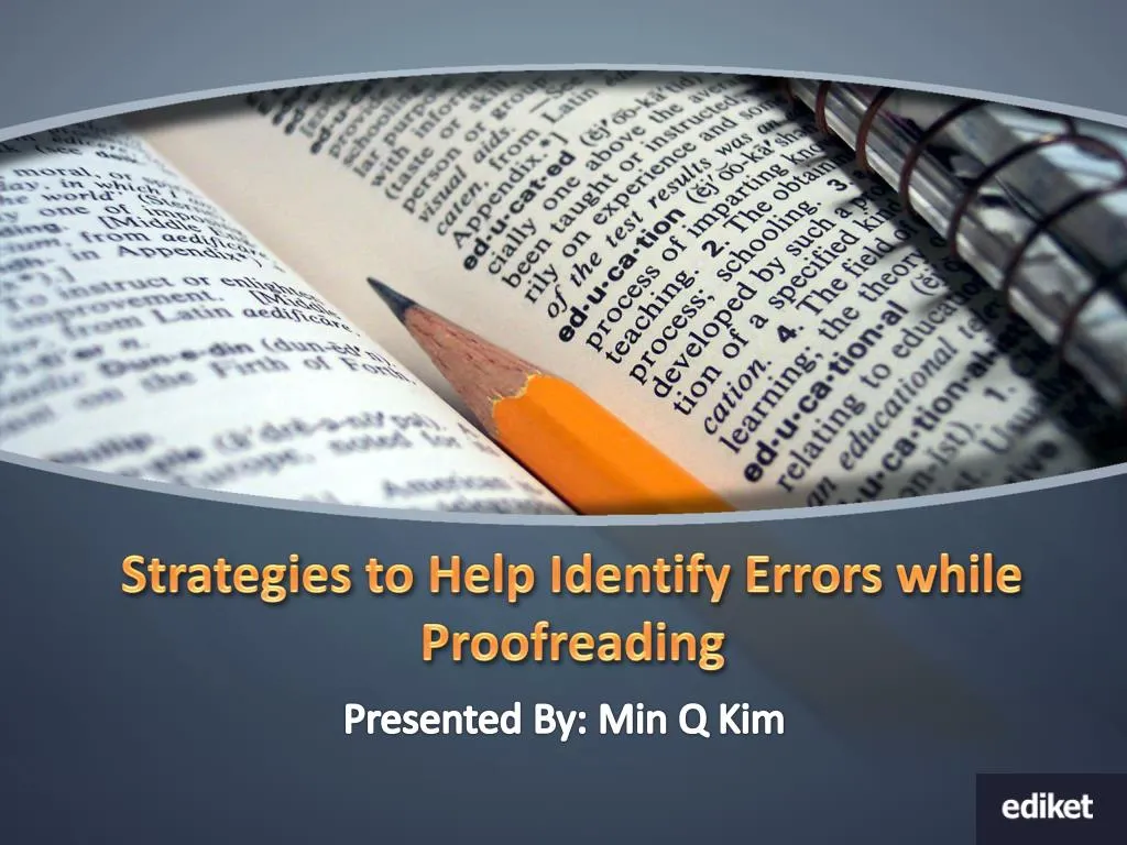 strategies to help identify errors while proofreading