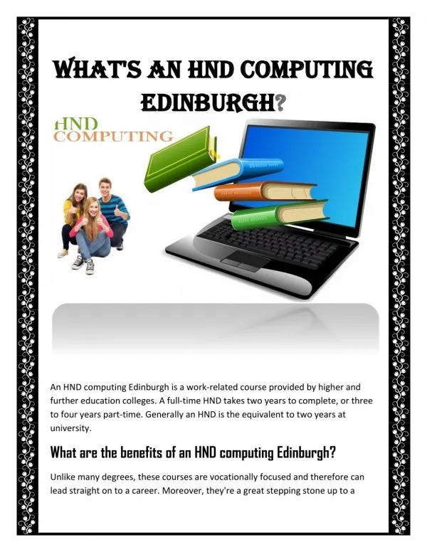 What's an HND Computing Edinburgh?
