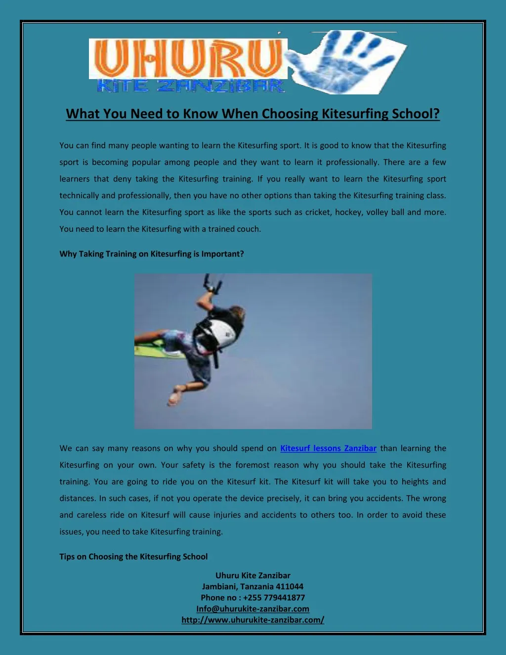 what you need to know when choosing kitesurfing