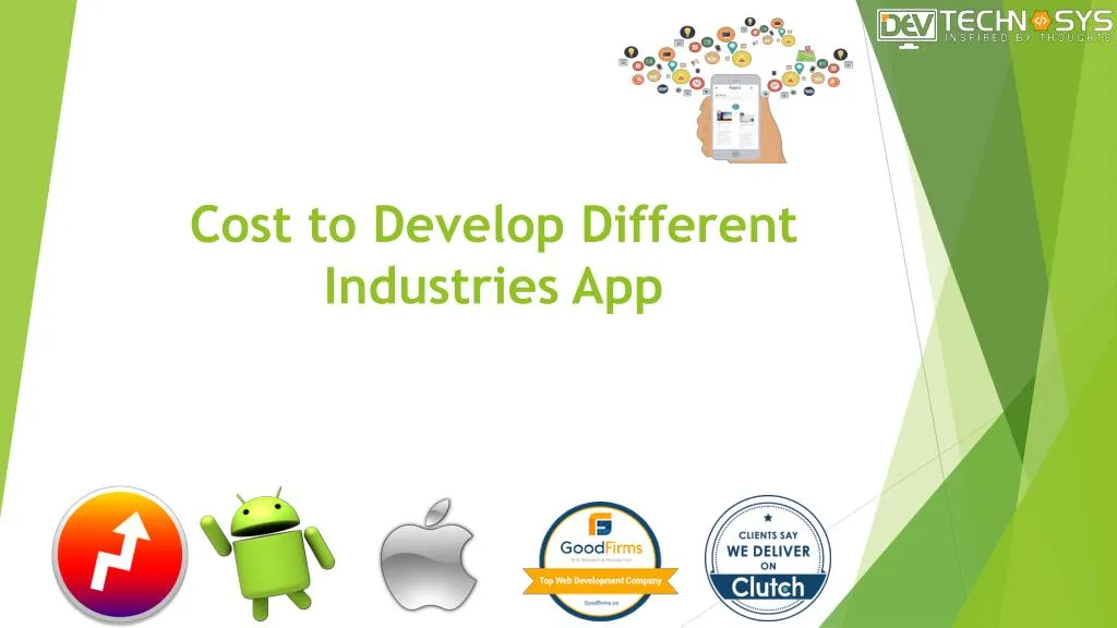 cost to develop d ifferent industries app