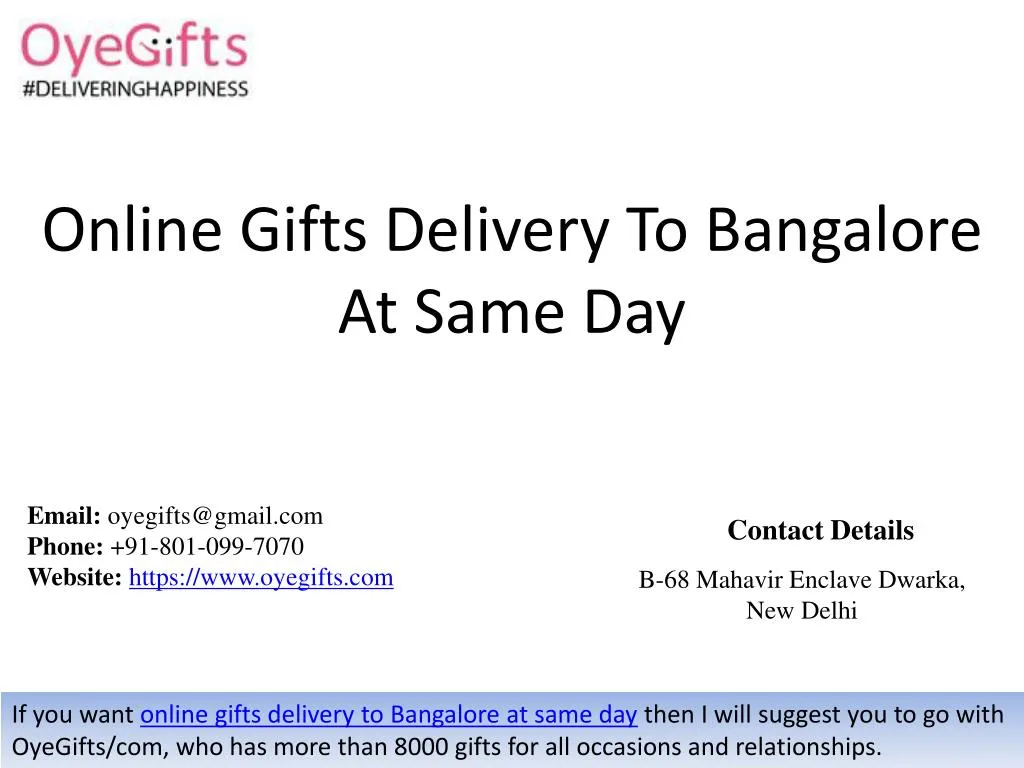 online gifts delivery to bangalore at same day