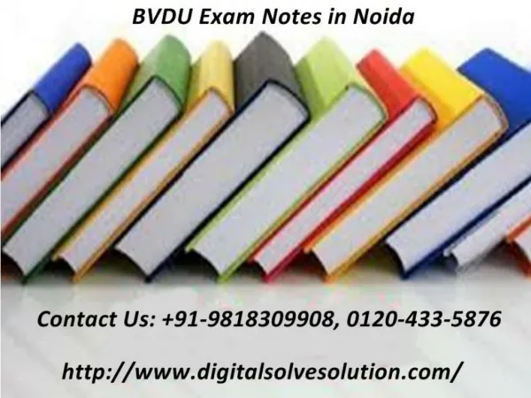 How to get the BVDU exam notes in Noida 0120-433-5876