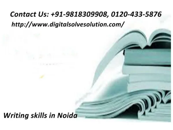 To learn the writing skills in Noida 0120-433-5876
