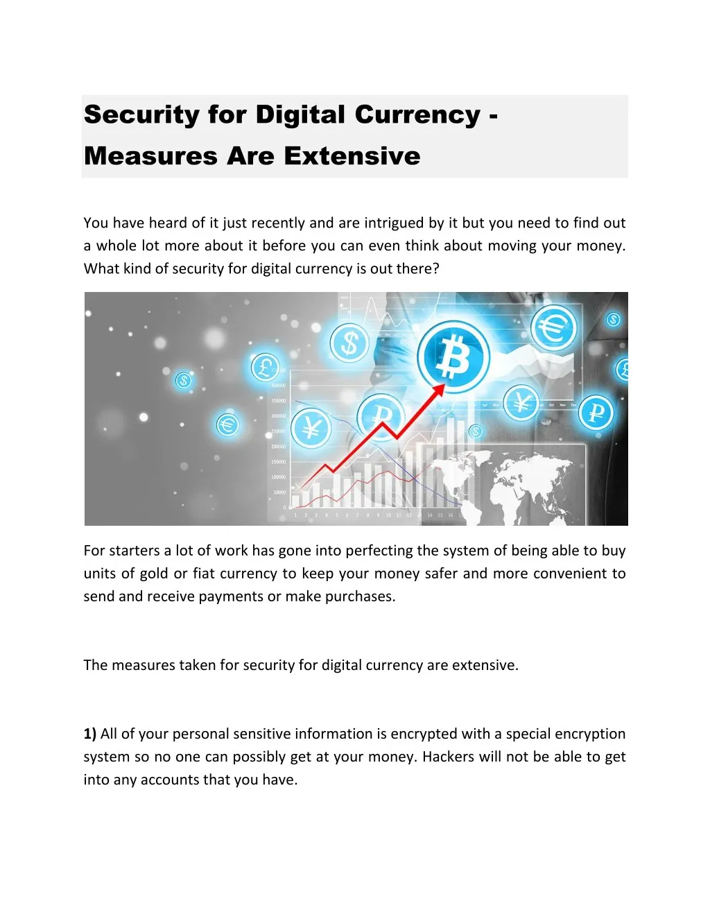 security for digital currency measures