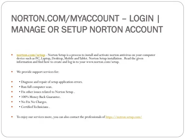 norton com myaccount login manage or setup norton account