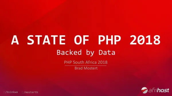 A State of PHP 2018 Backed by Data