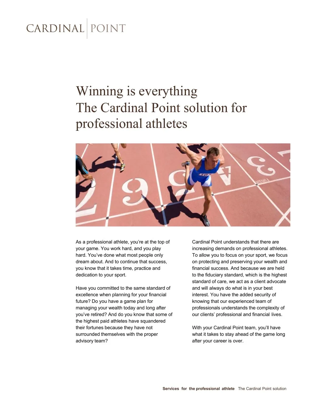 winning is everything the cardinal point solution