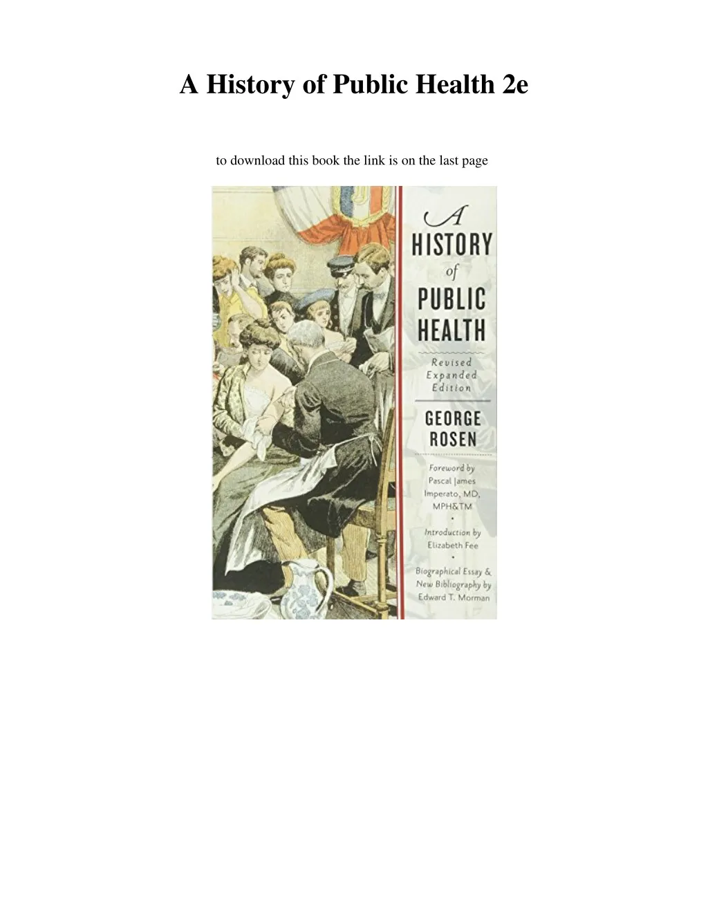 a history of public health 2e