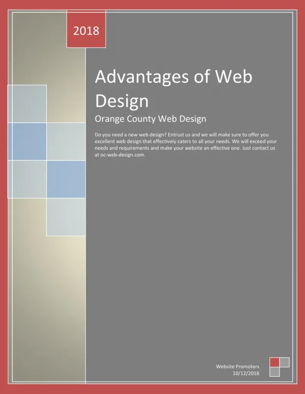 Advantages of Web Design | Website Promoters | oc-web-design.com