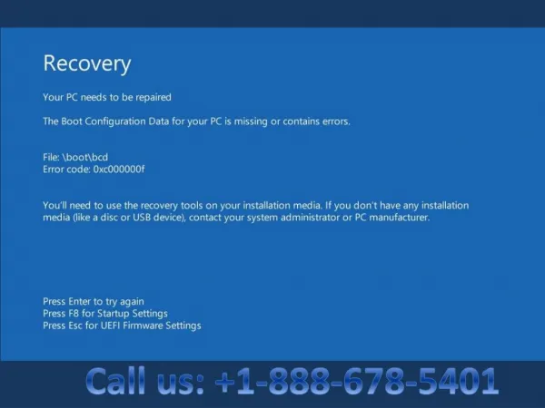 Steps To Fix 1-888-678-5401 Windows 8 Boot Error