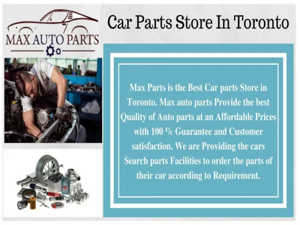 Car Parts Store in Toronto