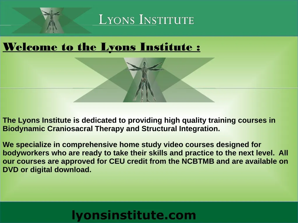 welcome to the lyons institute